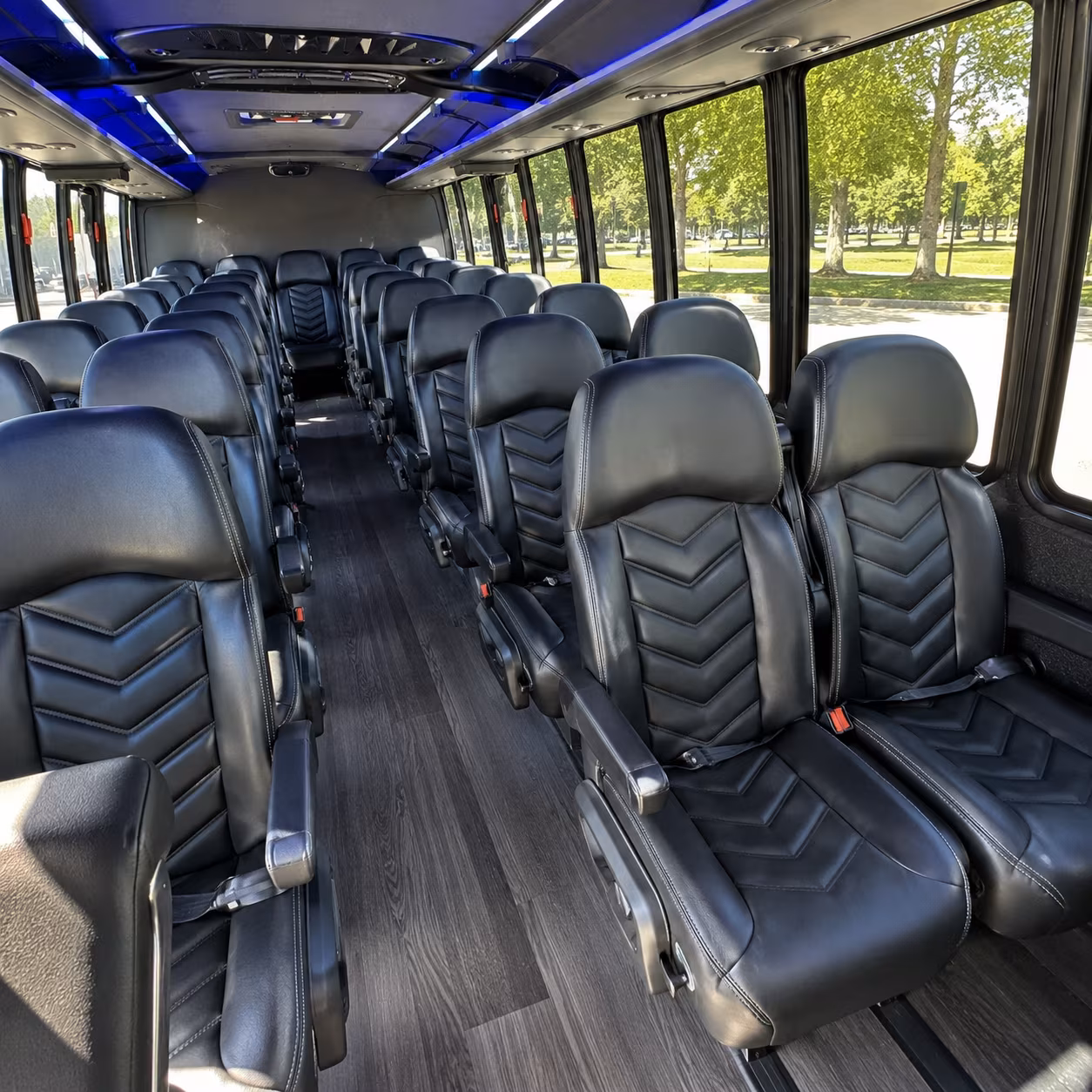 wichita falls 25 passenger minibus inside