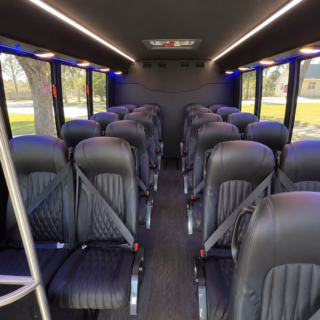 wichita falls 28 passenger minibus interior