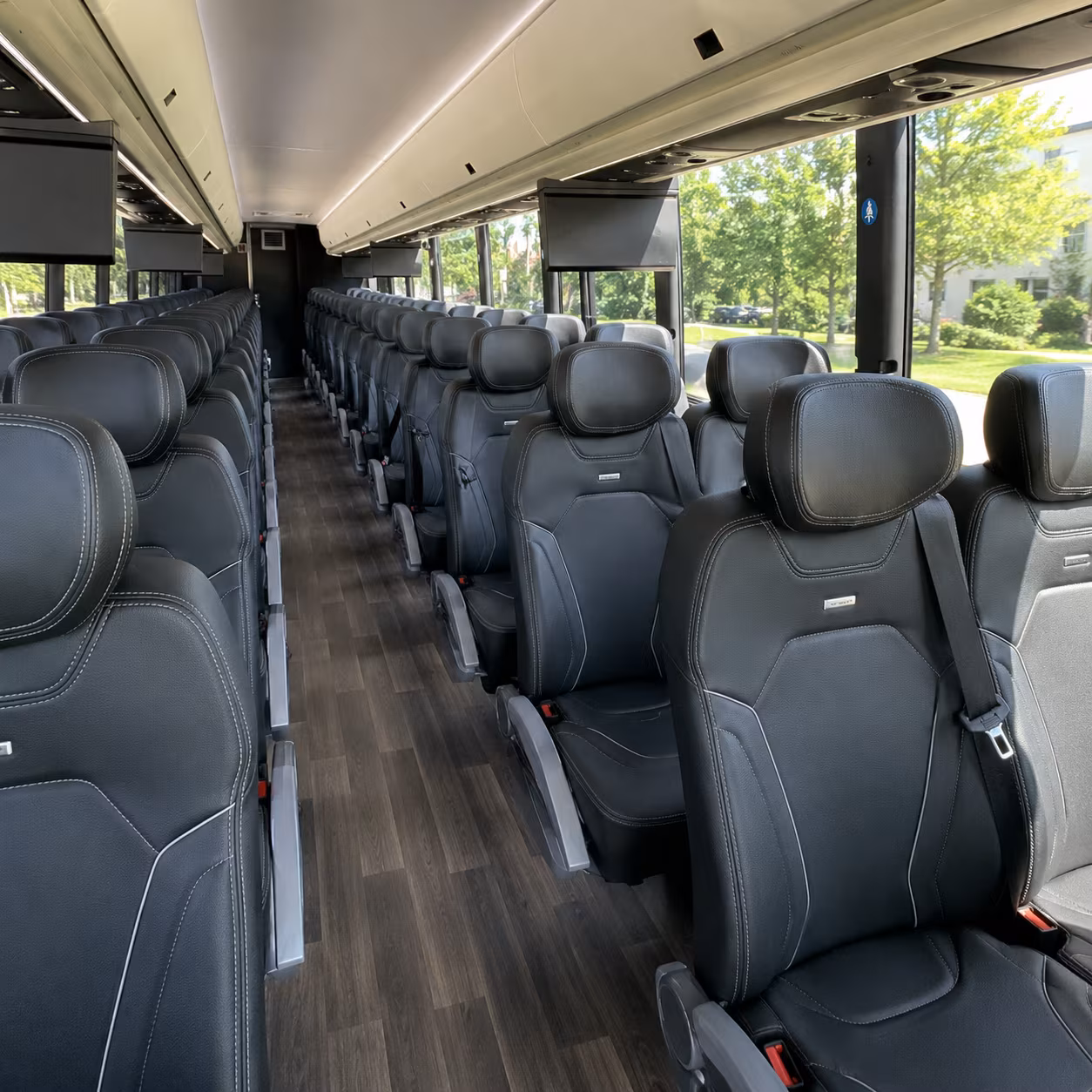 wichita falls 56 passenger charter bus interior